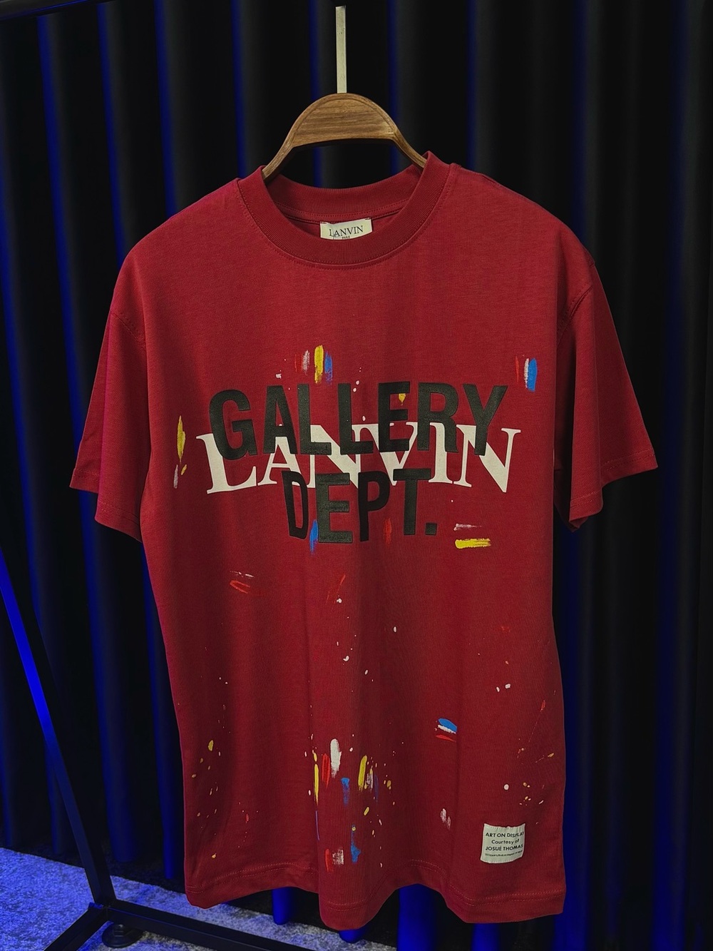 Lanvin Red Graphic 'GALLERY DEPT.' Paint-Splatter Tee